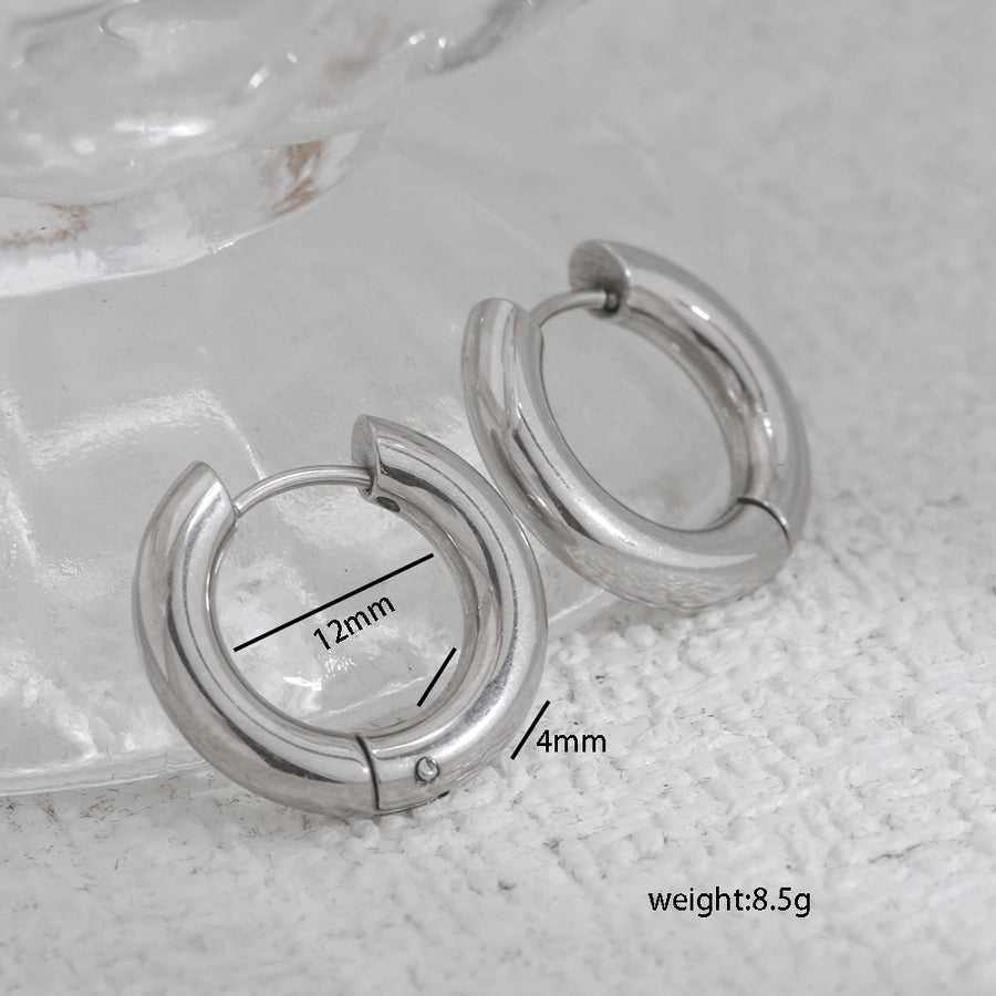 Boucles d'oreilles rond [304 en acier inoxydable]