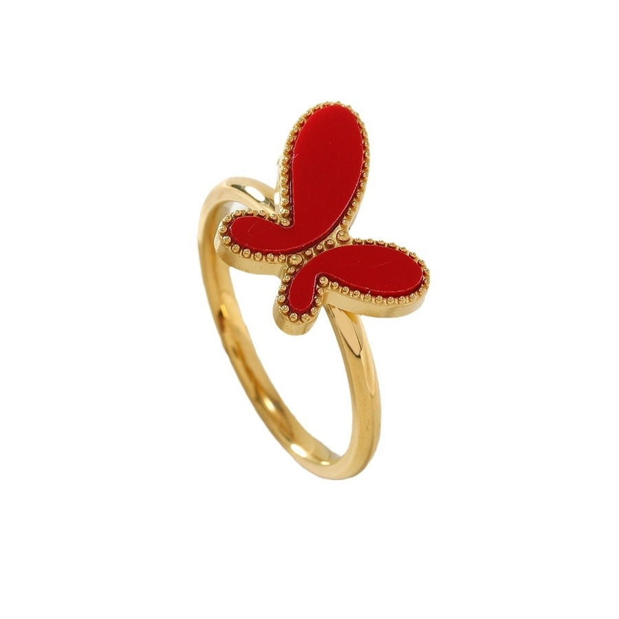 Butterfly Acrylic Ring [Stainless Steel]