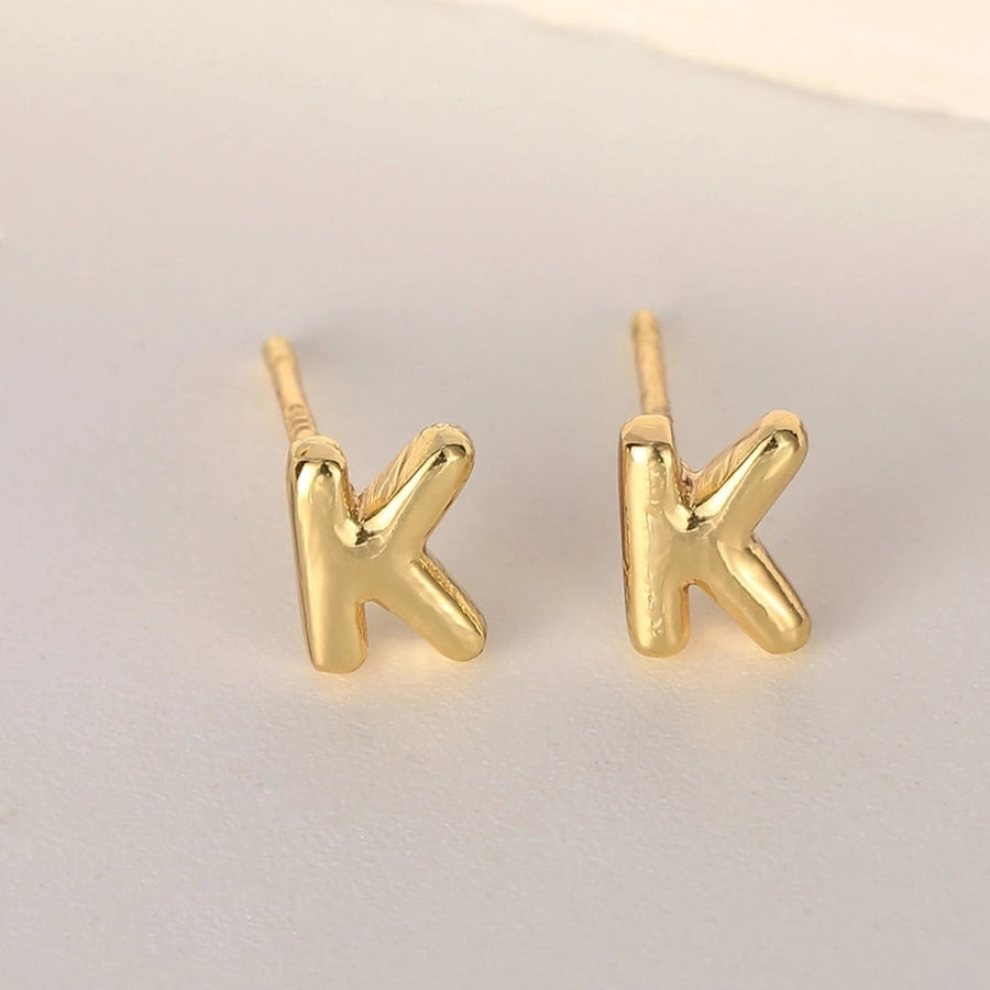 Letter Ear Studs [304 Stainless Steel