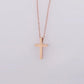 Cross Necklace [304 Stainless Steel,18K Gold Plated]