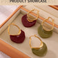 Retro French Style Bag Enamel Drop Earrings [304 Stainless Steel, 18K Gold Plated]