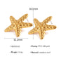 Big Starfish  Earrings [304 Stainless Steel, 18K Gold Plated]