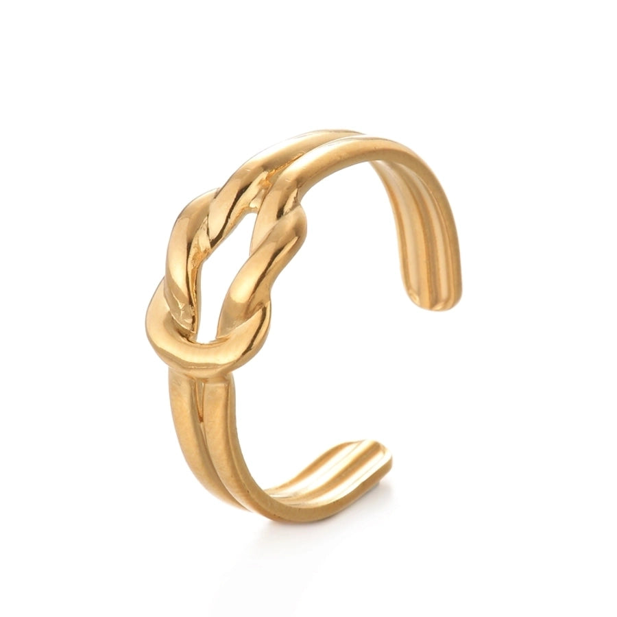 Mix Design Ring [304 Rustfritt stål 14K gullbelagt]