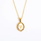 Letter Necklace [201,304 Stainless Steel,18K Gold Plated]