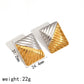 Rectangle Designs Earrings [304 Stainless Steel,18K Gold Plated]