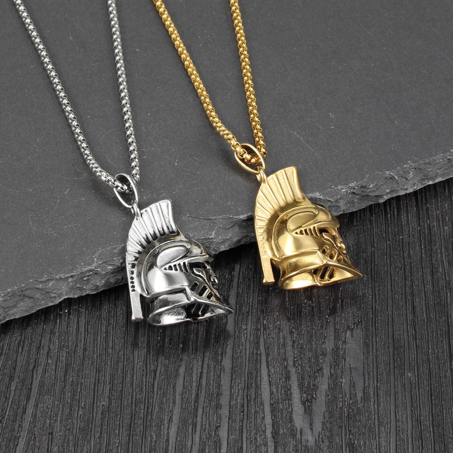 Hip-Hop Retro Solid Color Pendant Necklace [304 Stainless Steel]