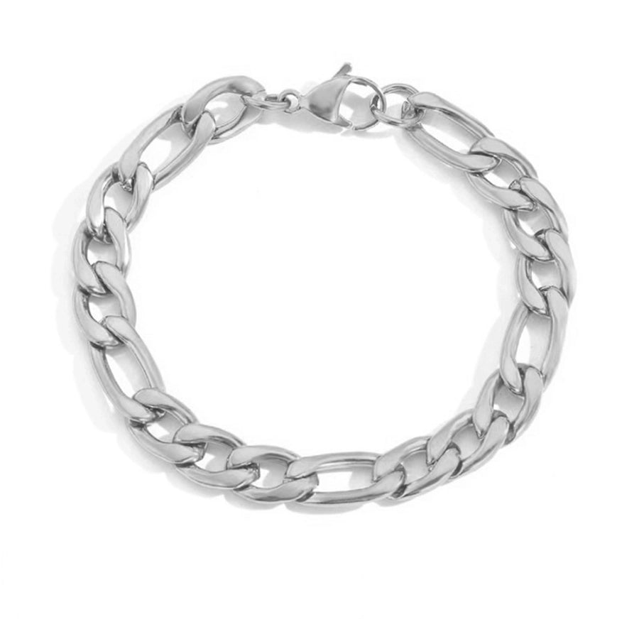 Bracciale a catena Figaro [acciaio inossidabile, oro 14K placcato]