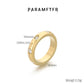 Round Zircon Ring [304 Stainless Steel, 18K Gold Plated]