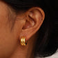 Double Hoop Earrings [201 Stainless Steel,18K Gold Plated]