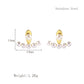 Modern Style Sector Artificial Pearls Earrings [304 Stainless Steel,18K Gold Plated]