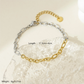 Punk hip-hop Simple Stile Ovale 304 Braccialetti oro in oro 14K in blocco