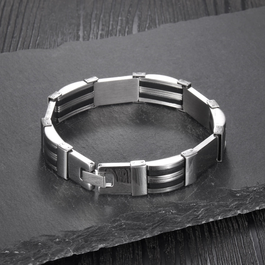 Bracciale geometrico in stile classico in stile semplice punk [acciaio inossidabile 304]