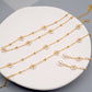 White Flower Necklace/Bracelet [304 Stainless Steel,18K Gold Plated]