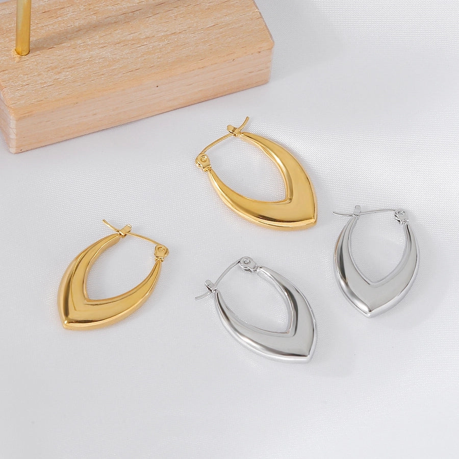 Rhombus Earrings [316 Stainless Steel,18K Gold Plated]