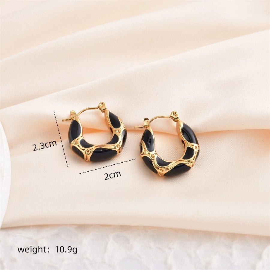 Retro Circle Earrings [304 Stainless Steel,18K Gold Plated]