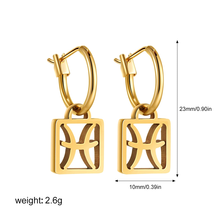 Constellation Hollow Out Drop Earrings [304 Stainless Steel]