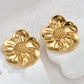 Flower Plating Earrings [304 Stainless Steel]