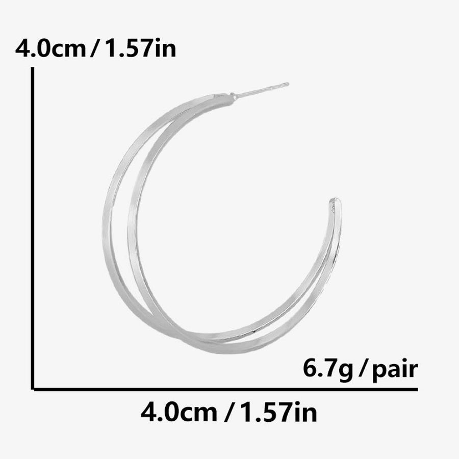 Double Hoop Earrings [304 Stainless Steel]