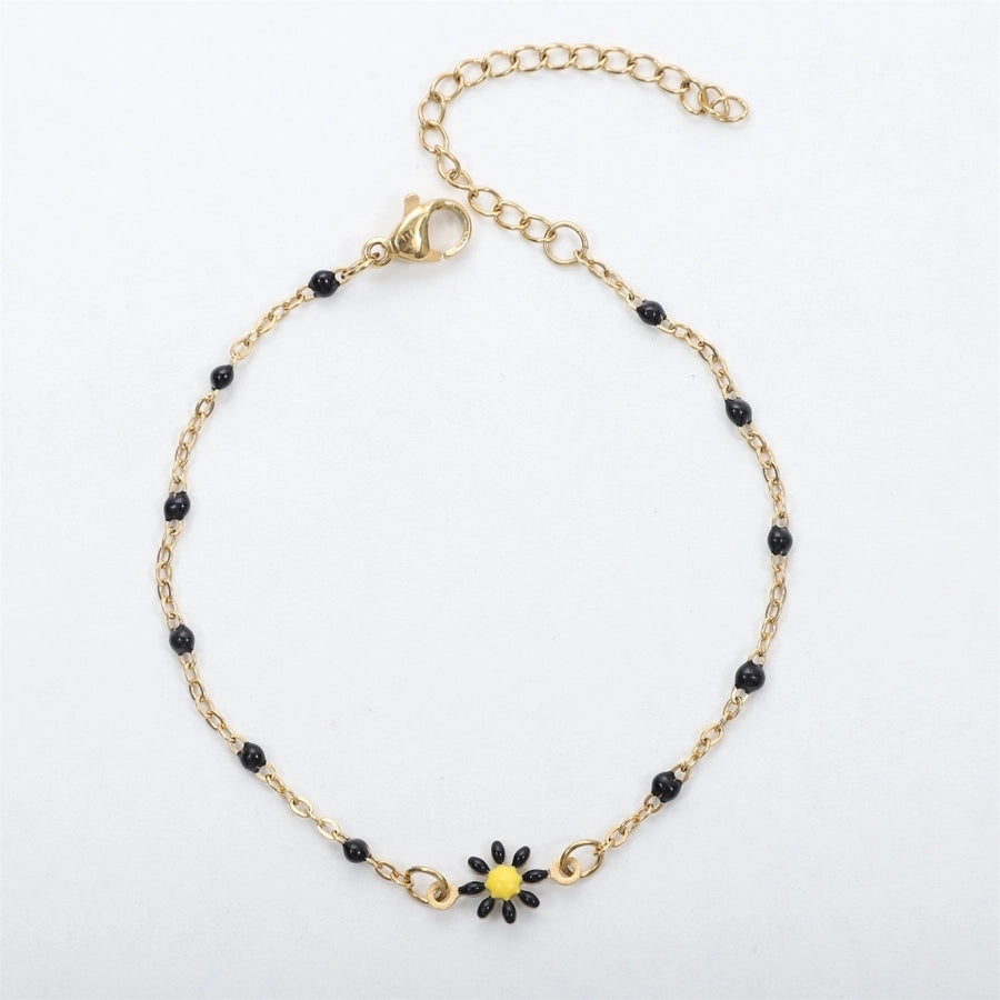 Bracelet de fleurs de marguerite [304 en acier inoxydable]