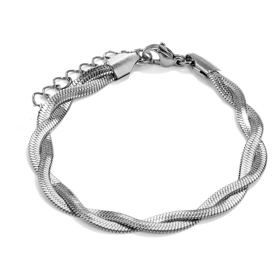 Bracciale/collana a catena della treccia [acciaio inossidabile 304]