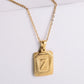 Simple Style Plating Letter Pendant Necklace [304 Stainless Steel,18K Gold Plated]