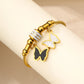 Sun/Heart/Butterfly Turquoise Bracelets [304 Stainless Steel,18K Gold Plated]