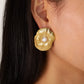 Leaf Plating Earrings [304 Stainless Steel,18K Gold Plated]