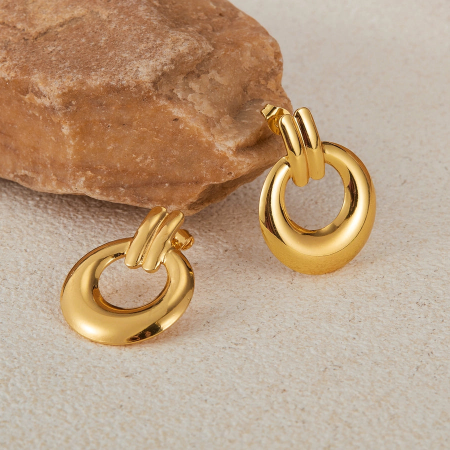 Geometric Earrings [304 Stainless Steel,18K Gold Plated]