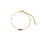 Rectangle  Zircon Bracelets [201,304 Stainless Steel,18K Gold Plated]