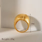 Vintage Style Exaggerated Oval rings  [304 Stainless Steel 18K Gold Plated]