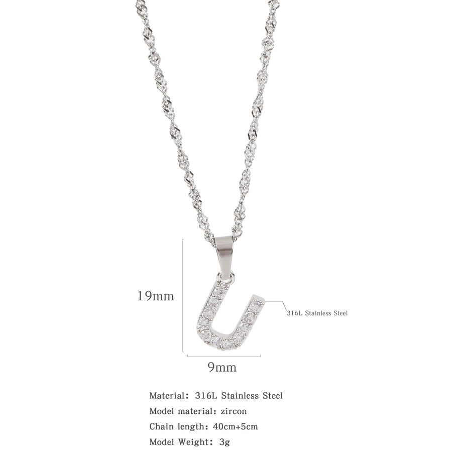 Constellation Zircon Pendant Necklace [304 Stainless Steel ]