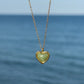 Beach Heart Shape Natural Necklace  [304 Stainless Steel 18K Gold Plated]