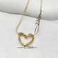 Hollow Heart Necklace [304 Stainless Steel,18K Gold Plated]