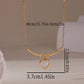 Heart Shape Bow Knot Necklace  [304 Stainless Steel,18K Gold Plated]