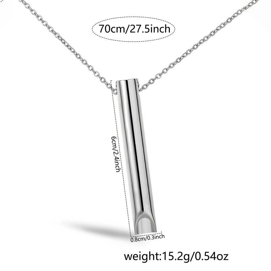 Whistle Pendant Necklace  [304 Stainless Steel]