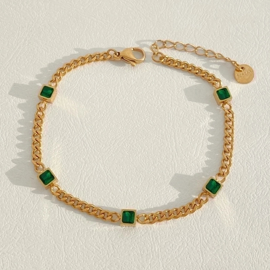 Braccialetti a catena miscela [acciaio inossidabile 304, oro 16K placcato]