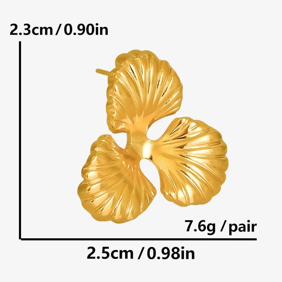 Brincos de flor [304 aço inoxidável]