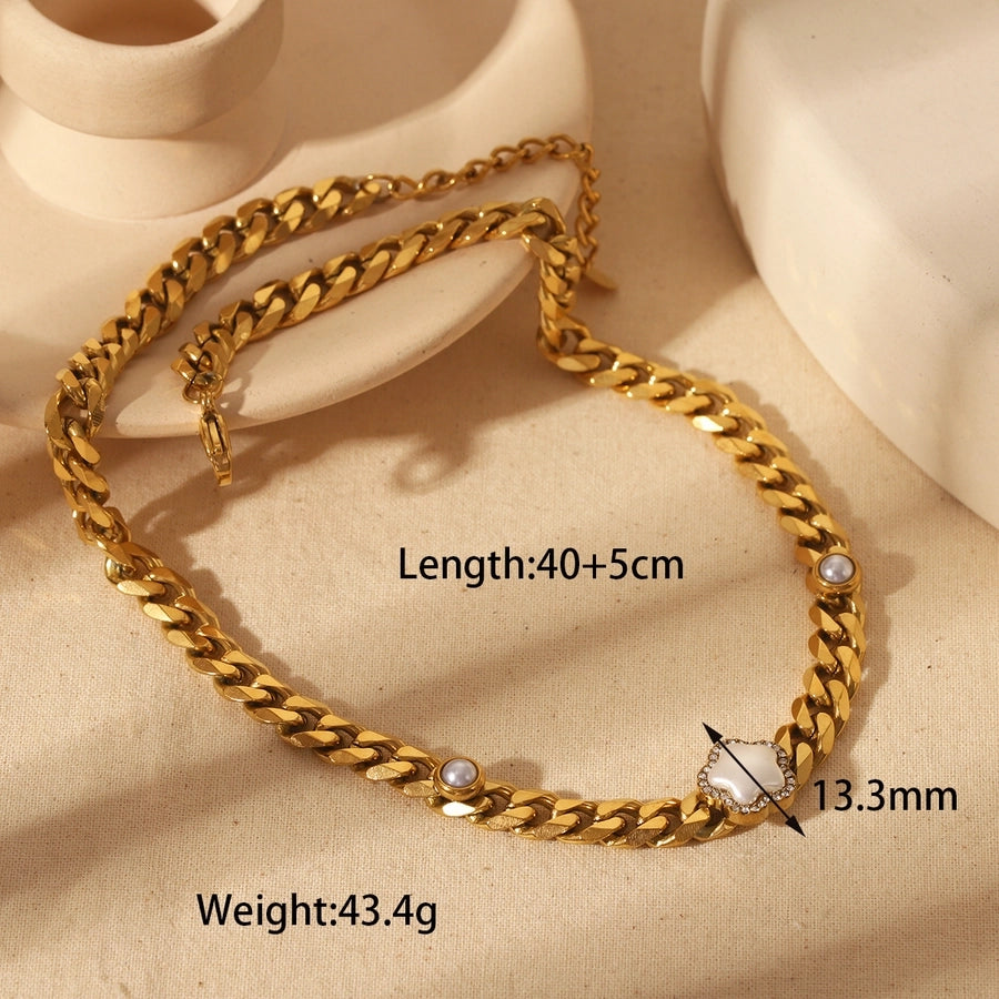 Star Solid Acrylic Bracelet/Necklace [304 Stainless Steel,18K Gold Plated]