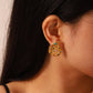 Boucles d'oreilles en coquille de conque [304 en acier inoxydable, 18 carats en or]