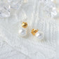 Mix Designs Pearl Earrings [304 Stainless Steel,14K Gold Plated]