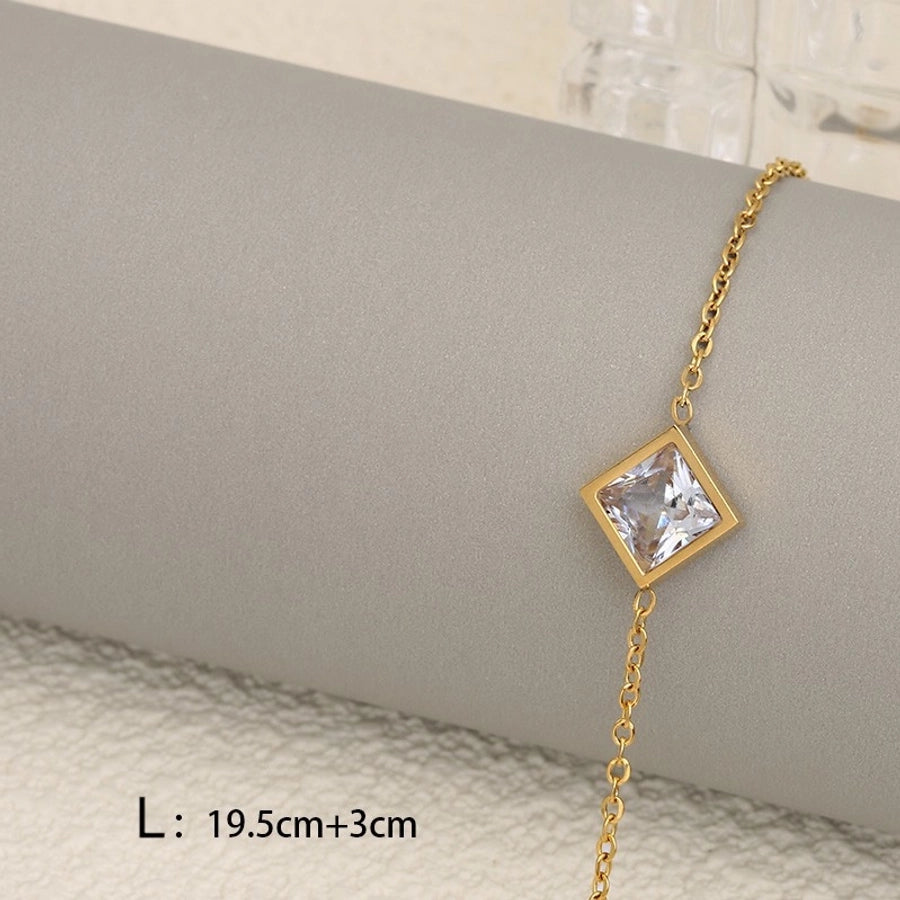 Zircon Inlay Jewelry Sets [304 Stainless Steel]