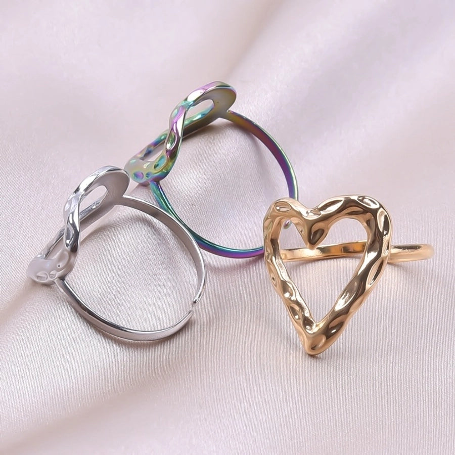 Hollow Heart Ring [304 Stainless Steel]