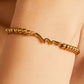 Wave Beaded Bracelet [304 Stainless Steel, 18K Gold Plated]