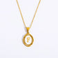 Letter Necklace [201,304 Stainless Steel,18K Gold Plated]