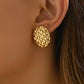 Retro Round Earrings [201 Stainless Steel, 18K Gold Plated]