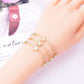 Star/Flower/Butterfly Shell Bracelets [304 Stainless Steel,18K Gold Plated]