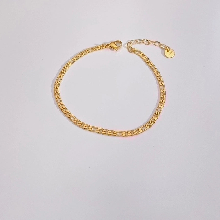 Thin Chain Bracelet [304 Stainless Steel,16K Gold Plated]