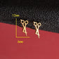 Animal Stud Earrings [304 Stainless Steel,18K Gold Plated]