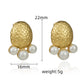 Baroque Style Irregular Artificial Pearls Earrings [304 Stainless Steel,18K Gold Plated]