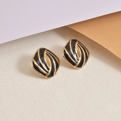 Pastel Gold Earrings [304 Stainless Steel,18K Gold Plated]